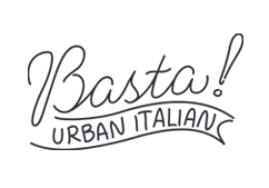 En logotype för restaurangen Basta Urban Italian.
