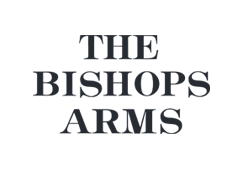 En logotype för restaurangen The Bishops Arms.